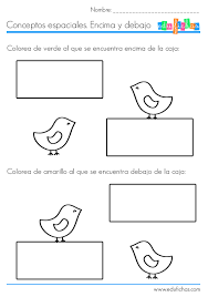 ¡un buen juguete para la educación preescolar de los niños! Conceptos Encima Y Debajo Cuadernos Para Ninos