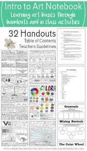 This Is The Notebook Out Line I Use Every Year In My Introduction To Art Class It Includes A Table Of Co Art Lessons Middle School Art Curriculum Art Handouts