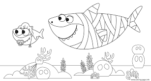Cute pinkfong baby shark coloring page in 2020 shark coloring when do babies start coloring new baby shark coloring pages baby shark and family coloring page babyshark sharks. Baby Shark Halloweens Coloring Pages Printable