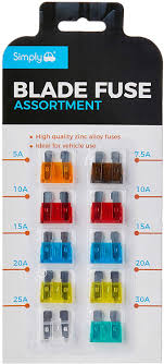 Amazon Com Simply Bf819 Alloy Blade Fuse Assortment Alloy Blade Fuse Ideal For Vehicle Use 10 Pieces And 7 Types 5a 7 5a 10a 15a 20a 25a 30a Multi Function Car Fuse Set Of 10