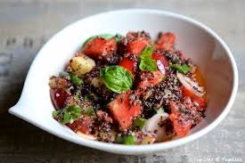 Salade De Quinoa Pasteque Nectarine Et Basilic Recette Salade De Quinoa Salade Recettes De Cuisine
