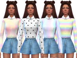 See more ideas about sims 4, sims, sims 4 clothing. Kawaii Cat Collar Shirt By Wicked Kittie At Tsr Sims 4 Updates