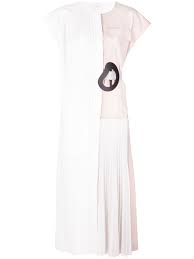 Tibi Edith Pleated Dress Neutrals In 2020 Pleated Dress Dresses Long Sleeve Shift Dress