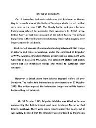 Struktur teks the battle of surabaya. Battle Of Surabaya Politics Of Indonesia Military Science