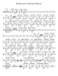 Boulevard libro para descargar gratis en formato epub, mobi y pdf. Boulevard Of Broken Dream Green Day Drums Sheet Music For Drum Group Solo Musescore Com