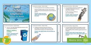 Tarjetas De Debate La Contaminacion Del Plastico
