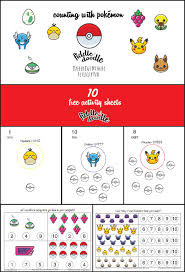 Free Activity Sheets For Dabber Dot Markers Counting With Pokemon Go Download From Usa Fiddleanddoodle Com Pokemon Dot Marker Printables Math Worksheets