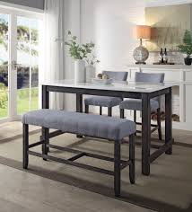 Find the biggest selection of table benches from poundex at the lowest prices. Yelena Marble Top Counter Height Table