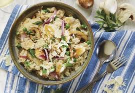 Chicken Mushroom Pea Risotto Aldimum Mushroom And Pea Risotto Cooking Risotto Risotto Recipes