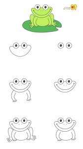 Wie Zeichnet Man Einen Frosch Schritt Fur Schritt Fur Kinder Einen Frosch Fur Kinder Man Art Drawings For Kids Easy Drawings For Kids Cute Easy Drawings