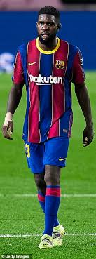 Samuel yves um titi (french pronunciation: Barcelona Looking To Offload Defenders Clement Lenglet Sergino Dest And Samuel Umtiti This Week Daily Mail Online