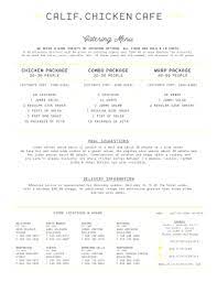 Please contact the restaurant directly. California Chicken Cafe Menu Fill Online Printable Fillable Blank Pdffiller