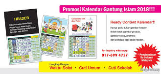 Waktu doa hari ini di selangor akan bermula pada 05:33 (matahari terbit) dan selesai di 20:17 (isyak). Promosi Kalendar Gantung Islam 2018 Dengan Waktu Solat Printing Publishing For Sale In Kajang Selangor Sheryna Com My Mobile 773973