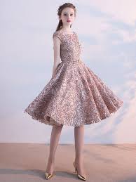 Lace Homecoming Dress Taupe 3d Flowers Cocktail Dress Jewel Sleeveless Sash Knee Length Prom Dres Knee Length Prom Dress Lace Homecoming Dresses Cocktail Gowns