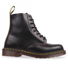 Leather upper, cushion soles man made soles. Dr Martens 1460 8 Eye Made In England Black Quilon Hype Dc