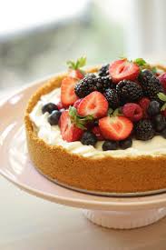 The Easiest No Bake Cheesecake With Fresh Berries Recipe Cheesecake Recipes Desserts Easy No Bake Cheesecake