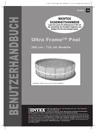 Handbuch Ultra Frame Pool Intex Pool Shop