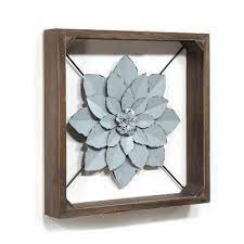 Gracie Oaks Framed Metal Flower Wall Decor Wayfair In 2020 Metal Wall Decor Metal Flower Wall Decor Medallion Wall Decor