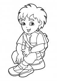 Select from 35919 printable crafts of cartoons, nature, animals, bible and many more. Diego Is Sitting Coloring Pages Go Diego Go Coloring Pages Colorings Cc