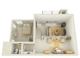 1b 2nd Floor Townhome 3d Floor Plan Renting A House Floor Plans House Plans