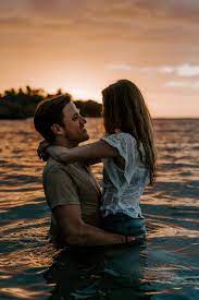 Kelsey Bill Sunset Water Shots Golden Hour Couples Session Adventure Photographers Big Sea Photography Summer Couple Pictures Golden Hour Photography