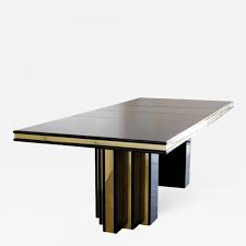 Get free shipping on qualified dining room sets or buy online pick up in store today in the furniture department. Roger Rougier Brass And Black Lacquer Dining Table By Roger Rougier