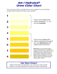 Bright The Color Of Urine Chart Printable Urine Hydration