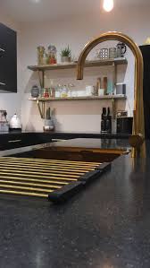 Black And Gold Kitchen Cabinets Gold Sink Gold Tap Caple Sink And Tap Ikea Kitchen Matte Black Kitchen Remodel Small Kitchen Sink Install Kitchen Remodeling Projects
