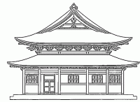 Dessin De Temple Japonais Temple Japonais Coloriage Japonais Coloriage Maison