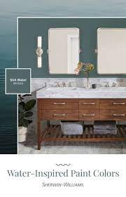 46 ideas that make small bathrooms feel bigger. Soothing Water Inspired Paint Colors Sherwin Williams In 2021 Bathroom Colors Bathroom Paint Color Inspiration Bathroom Wall Colors