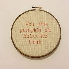 You Little Pumpkin Pie Hair Cutted Freak Cross Stitch Etsy Little Pumpkin Cross Stitch Funny Cross Stitch