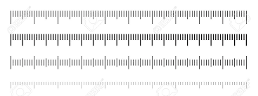 ruler scale measure or vector length measurement scale chart