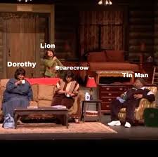 Shelia is Dorothy, Diana is Scarecrow, Poppy is Tin Man and Trina is Lion.