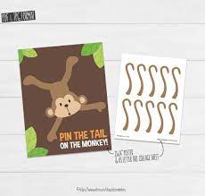 Pin The Tail On The Monkey Safari Kids Party Games Jungle Etsy In 2021 Safari Kids Party Kids Party Games Safari Kids