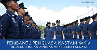 Tip temuduga pembantu penguasa kastam wk19. Jawatan Kosong Pembantu Penguasa Kastam Wk19 Kerja Kosong Kerajaan