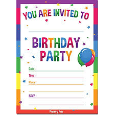 For example, vibrant palettes work well for birthday invitations, while more subdued palettes are ideal in. Amazon Com 30 Birthday Invitations With Envelopes 30 Pack Kids Birthday Party Invitations For Boys Or Girls Rainbow Home Kitchen