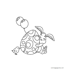From intricate egg designs inspired by faberge for adults and advanced illustrators, to simple pictures with bunnies and eggs in a basket for younger kids, printable coloring sheets. Cute Easter Rabbit Hugging Egg Coloring Pages Mammals Coloring Pages Coloring Pages For Kids And Adults