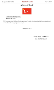 Resmi gazete'de yayımlanan mülki i̇dare amirleri atama kararnamesi ile 427 mülki idare amirinin görev yerleri değiştirildi.trabzon'da bir çok kaymakam değişti. Yee2qwilkhegsm