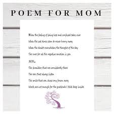 Digital Download Poem For Mom Show Gratitude For Mom Mom Poems Powerful Words Poems