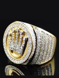High Quality King 18k Gold Crown Ring Mens Hip Hop Bling Bling Jewelry Hiphopbraceletdiamond Mens Gold Jewelry Mens Jewelry Gold Jewelry