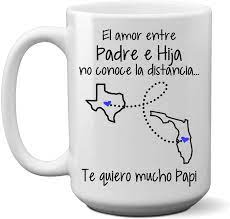 Amazon Com Padre Hija Regalo Espanol El Amor Entre Padre Y Hija No Conoce La Distancia Hogar Y Cocina