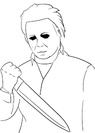 The mask, which was made from a cast of william shatner's face, was originally used in the 1975 horror film the devil's rain. Michael Myers Coloring Page Colouring Pages Polish