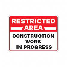 Restricted Area Construction Work In Progress 18454 Construction Work Work In Progress Progress