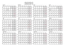Kalender 2021 skriva ut : 2021 Arkiv Blankettbanken