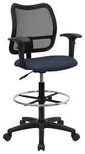Drafting chair or standing desk chair? Dark Blue Drafting Chair Ursa Petite Standing Desk Stool Drafting Chairs Office Furniture Accessories
