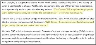 By studying the state of battery health and anticipating future aging, it dynamically adjusts the rate and degree of charging to make your battery experience seamless. 74 Qnovo Qns And Qualcomm S Quick Charge 3 0 Qnovo