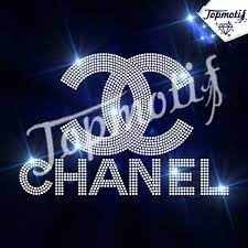 Wholesale Chanel Logo Rhinestone Heat Transfers Iron On Diamante Gem Motif Designs Rhinestone Heat Transfer Rhinestone Transfers Rhinestone Transfers Design