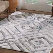 Wir bieten moderne teppiche von höchster qualität und zu einem günstigen preis an. Moderner Kurzflor Teppich Weiss Mit Symmetrischen Rauten 2906