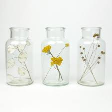 This is a hip flower bouquet has sunflowers, red flowers and purple flowers delivered in a mason jar. Small Bell Jar Trio With Dried Flowers Uk Delivery