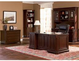 Dark Finish Executive Office Desk W Moldings Home Office Furniture Sets Home Office Furniture Office Furniture Set